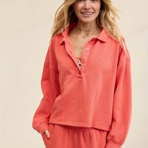 American Eagle Outfitters Coral Pullover